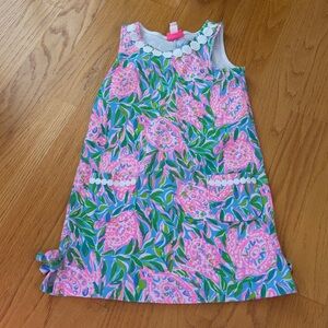 Little Lilly knit shift dress turtley in love Frenchie blue size M 6/7